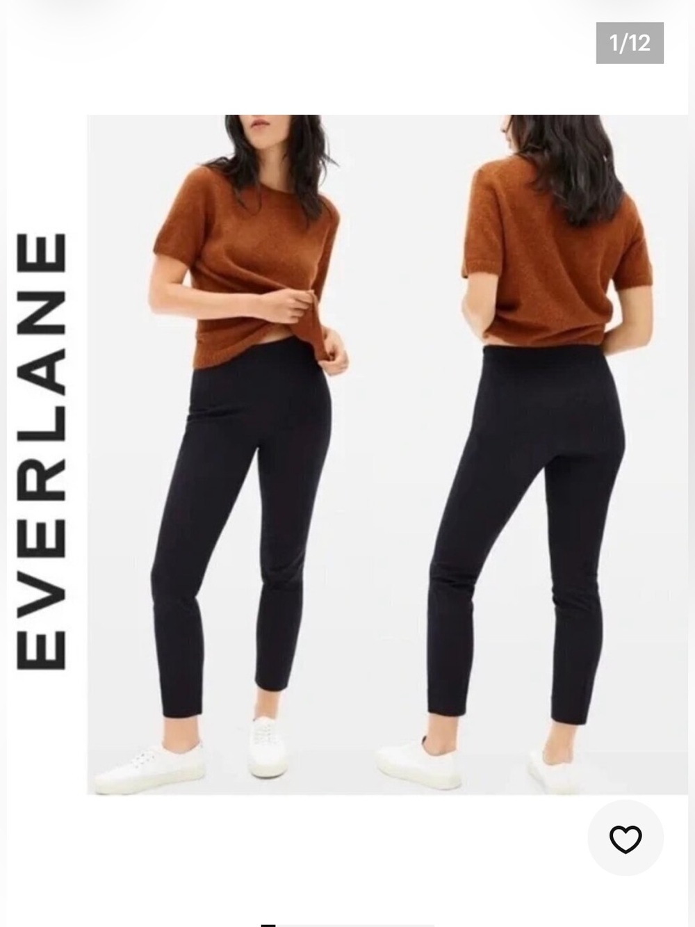 Everlane | Women’s Black Pull On Pants High Waist Skinny Leg Size 10